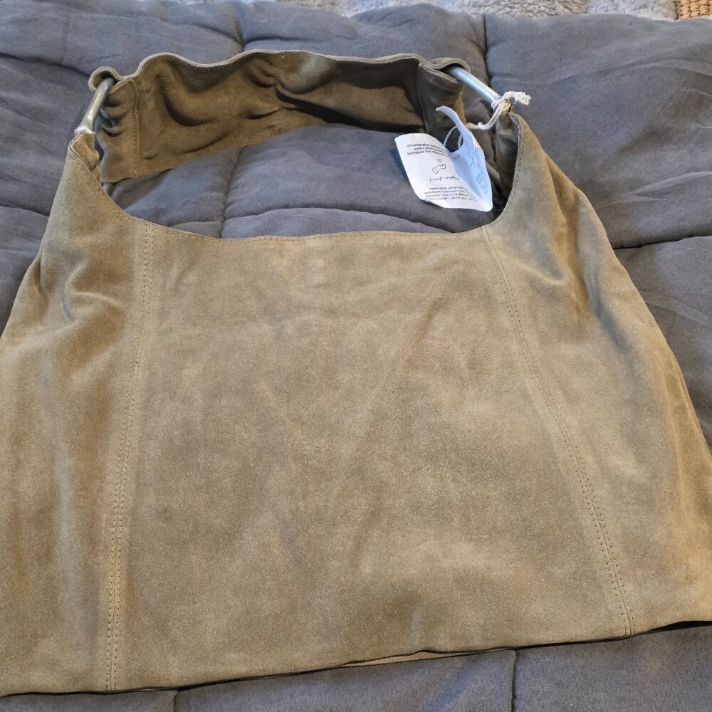 NWT: Free People Bobbi Slouch Suede Tote Bag - Picture 5 of 8